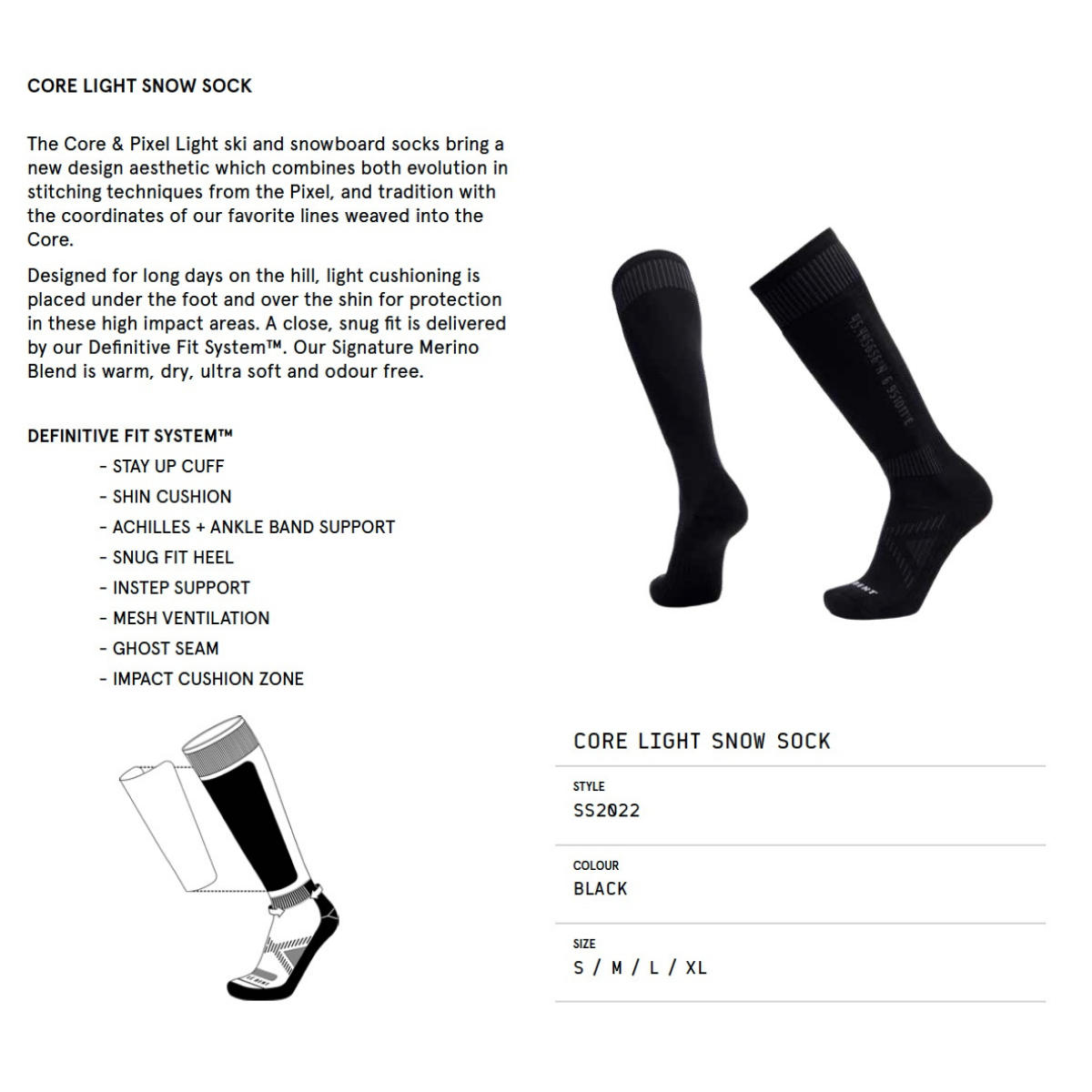 CORE LIGHT SNOW SOCK