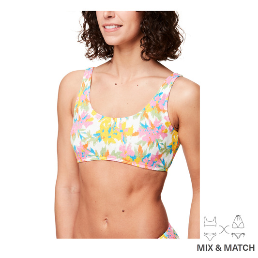 WAHINE PRINTED BRALETTE TOP