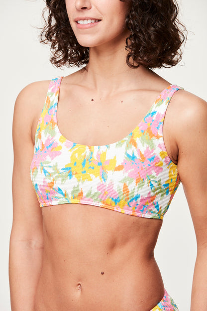 WAHINE PRINTED BRALETTE TOP