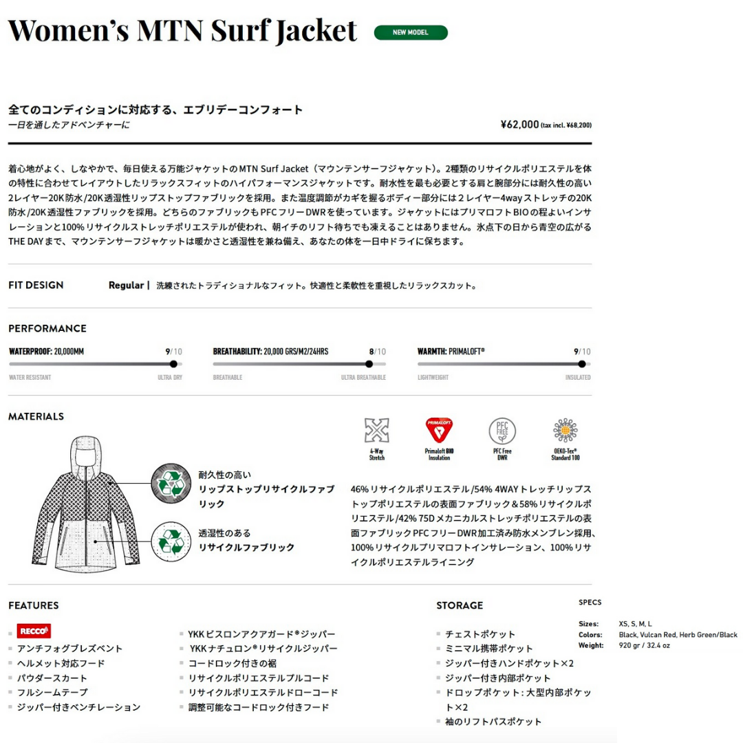 Women’s MTN Surf Jacket