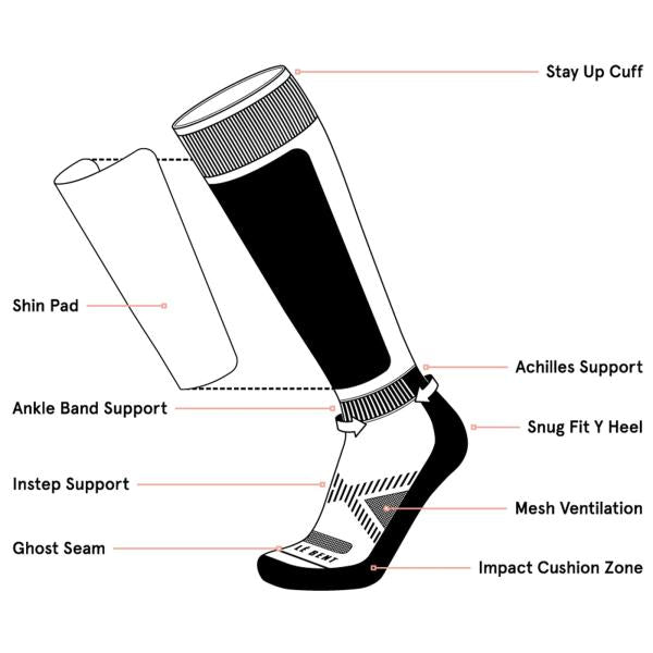PIXEL LIGHT SNOW SOCK MONO