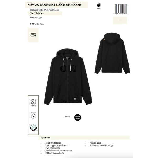 BASEMENT FLOCK ZIP HOODIE