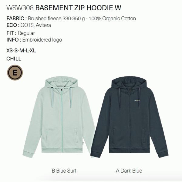 BASEMENT ZIP HOODIE W